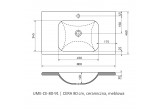Меблевий умивальник Oristo UNI Cera, 80x46cm, без переливу, керамічна, біла