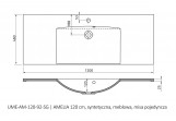 Меблевий умивальник Oristo UNI Amelia, 120x46cm, z переливом, konglomeratowa, біла