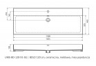 Меблевий умивальник Oristo UNI Bold, 120x46cm, z переливом, керамічна, біла