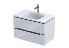 Шафка підраковинна Oristo Silver UNI, 80cm, dwie szuflady, білий глянець