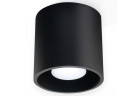 Plafon Sollux Ligthing Orbis 1, 10cm, круглий, GU10 1x40W, чорний