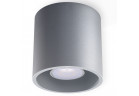Plafon Sollux Ligthing Orbis 1, 10cm, okragły, GU10 1x40W, сірий