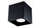 Plafon Sollux Ligthing Quad 1, 10cm, квадратний, GU10 1x40W, чорний