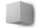 Бра Sollux Ligthing Quad 1, 10cm, квадратний, G9 1x40W, сірий