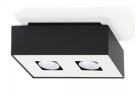 Plafon Sollux Ligthing Mono 2, 24x14cm, прямокутний GU10 2x40W, чорний