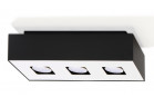 Plafon Sollux Ligthing Mono 3, 34x14cm, прямокутний, GU10 3x40W, чорний