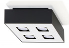Plafon Sollux Ligthing Mono 4, 24x24cm, квадратний, GU10 4x40W, чорний