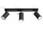 Plafon potrójny Sollux Ligthing Ring 3, 45cm, GU10 3x40W, чорний