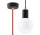 Lampa навісна Sollux Ligthing Edison, 8cm, E27 1x60W, czarno/червоний