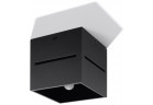 Plafon Sollux Ligthing Loreto, 10cm, квадратний, G9 1x40W, чорний