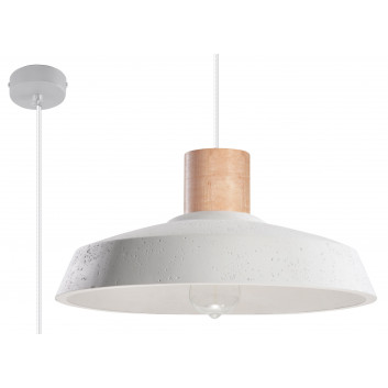 Lampa навісна Sollux Ligthing Damaso, 28cm, beton, E27 1x60W, сірий