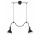 Żyrandol Sollux Ligthing Mare 2, 65cm, E27 2x60W, чорний