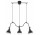 Żyrandol Sollux Ligthing Mare 3, 65cm, E27 3x60W, чорний