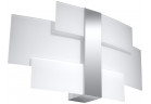 Бра Sollux Ligthing Celia, 42cm, E27, 2x60W, хром/білий