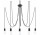 Żyrandol Sollux Ligthing Edison 5, E27 5x60W, чорний