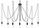 Żyrandol Sollux Ligthing Edison 7, E27 7x60W, чорний