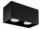 Plafon Sollux Ligthing Quad Maxi, 20cm, GU10 2x6W LED, чорний