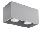Plafon Sollux Ligthing Quad Maxi, 20cm, GU10 2x6W LED, сірий