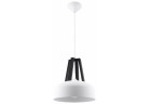 Lampa навісна Sollux Ligthing Casco, 30cm, E27 1x60W, білий/чорні дерево