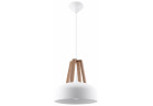 Lampa навісна Sollux Ligthing Casco, 30cm, E27 1x60W, білий/naturalne дерево