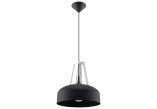 Lampa навісна Sollux Ligthing Casco, 30cm, E27 1x60W, білий/чорні дерево