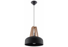 Lampa навісна Sollux Ligthing Casco, 30cm, E27 1x60W, чорний/дерево naturalne