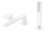 Змішувач для ванни на 3 отвори Tres Loft Colors, 2 виходи wody, кран 220mm, білий мат.