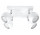 Plafon Sollux Ligthing Oculare 4, 25x25cm, 4xGU10 LED 6W, білий