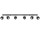 Plafon Sollux Ligthing Oculare 6L, 10x120cm, 6xGU10 LED 6W, чорний