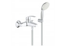 Однорычажный для ванны Grohe Eurosmart, на стінку, кран 161mm, з комплектом для душа, хром