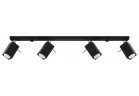 Plafon Sollux Ligthing Merida 4L, 8x80cm, 4xGU10 LED 6W, чорний