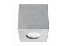 Plafon Sollux Ligthing Quad, 10cm, beton, квадратний, 1xGU10 LED 6W, сірий