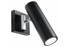 Бра Sollux Ligthing Direzione, 18cm, круглий, 1xGU10 LED 6W, чорний