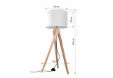 Lampa підлогова Sollux Ligthing Legno 1, 35x80cm, 1xE27 60W, naturalne дерево, білий