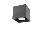 Plafon Sollux Ligthing Quad 1, 10cm, квадратний, 1xGU10 40W, antracyt