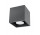 Plafon Sollux Ligthing Quad 1, 10cm, квадратний, 1xGU10 40W, antracyt