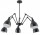 Żyrandol Sollux Ligthing Stark 5, klosz, 80cm, ruchome ramiona, E27 5x60W, чорний