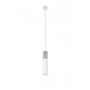 Lampa навісна Sollux Ligthing Pablo, 8cm, GU10 1x40W, білий/naturalne дерево