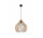 Lampa навісна Sollux Ligthing Aprilla, 43cm, E27 1x60W, чорний/naturalne дерево