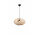 Lampa навісна Sollux Ligthing Sophia, 40cm, E27 1x60W, чорний/naturalne дерево