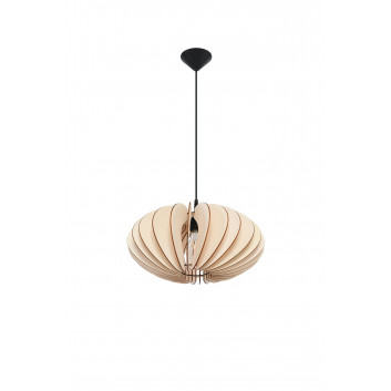 Lampa навісна Sollux Ligthing Oriana, 30cm, E27 1x60W, чорний/naturalne дерево