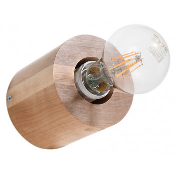 Plafon Sollux Ligthing Salgado, 10cm, круглий, E27 1x60W, naturalne дерево