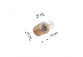 Plafon Sollux Ligthing Salgado, 10cm, круглий, E27 1x60W, naturalne дерево