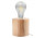 Lampa biurkowa Sollux Ligthing Salgado, 10cm, кругла, E27 1x60W, naturalne дерево