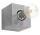 Бра Sollux Ligthing Abel, 10cm, квадратний, beton, E27 1x60W, сірий