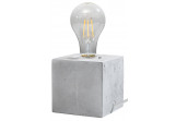 Lampa biurkowa Sollux Ligthing Abel, 10cm, квадратна, beton, E27 1x60W, сірий