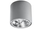Plafon Sollux Ligthing Tiube, 12cm, круглий, GU10 1x40W, сірий