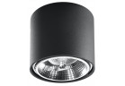 Plafon Sollux Ligthing Tiube, 12cm, круглий, GU10 1x40W, чорний