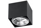 Plafon Sollux Ligthing Blake, 12cm, квадратний, GU10 1x40W, чорний
