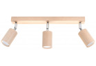 Plafon Sollux Ligthing Berge 3, 45x6cm, GU10 3x40W, naturalne дерево/хром